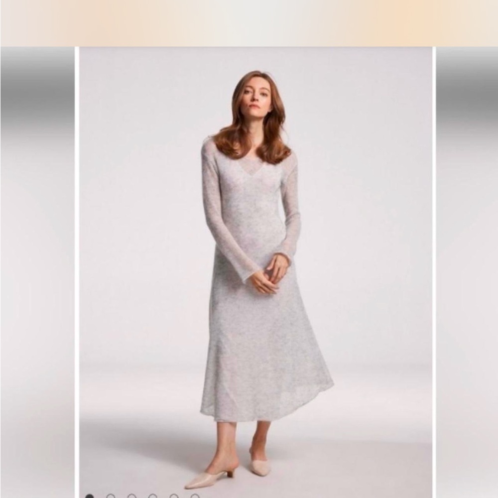 Gentle Herd Sheer Overlay Wool-Mohair Blend
Midi Dress